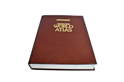 Hammond Medallion World Atlas Topline Leather bound Good Condition-image