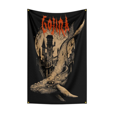 3x5 Ft Gojira Godzilla Heavy Metal Band Flag Banner Wall Art Tapestry + Grommets-image