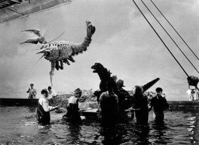Godzilla  Behind the Scene Mouse Pad Vintage Photo 1956 Classic Monser Movie-image