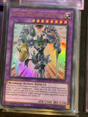 BLAR-EN054 Elemental HERO Shining Flare Wingman Ultra Rare Yugioh 1st Edition-image