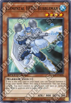 Yugioh! Elemental HERO Bubbleman - SGX2-ENA08 - Secret Rare - 1st Edition Near M-image