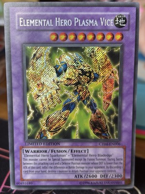 Elemental Hero Plasma Vice CT04-EN006 Limited Edition Secret Rare NM-image