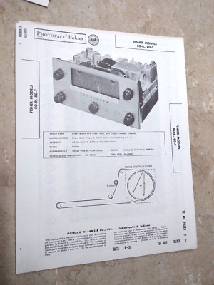 THE FISHER 80-R 80-T TUBE PREAMPTUNER - SCHEMATIC & PARTS - SAMS PHOTOFACT 401/7-image