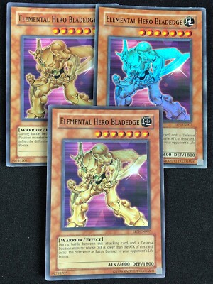 YUGIOH ELEMENTAL HERO BLADEDGE EEN-EN007 SUPER X3 HP/CREASES-image