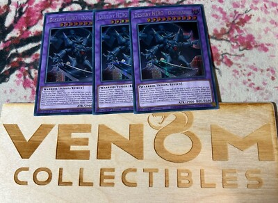 3x (M/NM) *EURO* Destiny HERO - Dominance MP20-EN064 Secret Rare 1st Ed. YuGiOh-image