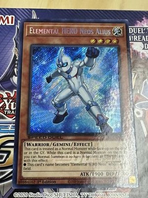 Yugioh! Elemental HERO Neos Alius - SGX4-ENA02 - Secret Rare - 1st Edition Near -image