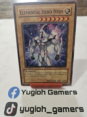 Yu-Gi-Oh Elemental Hero Neos POTD 1st Edition Common Light Played -image