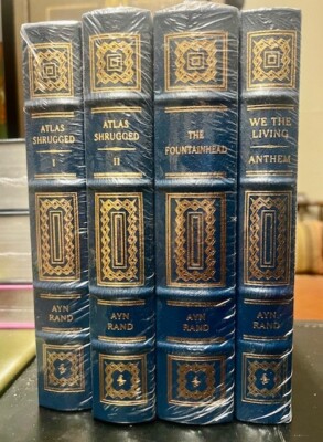 Easton Press Ayn Rand Set NEW The Fountainhead, Atlas Shrugged, & We The Living-image