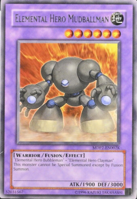 Yugioh: 1x Elemental Hero Mudballman - MDP2-EN002K - Rare - Unlimited Edition - -image