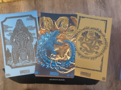 Godzilla King of Monsters 3 Mini Posters Art Print Exclusive Loot Crate 10