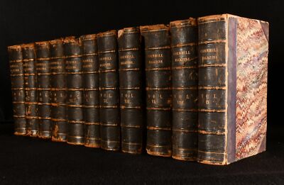 1860-1865 11 Vols of The Cornhill Magazine William Thackeray Illustrated Fold...-image