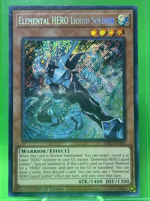 Yugioh Elemental HERO Liquid Soldier LDS3-EN103 Secret Rare Limited Edition NM-image