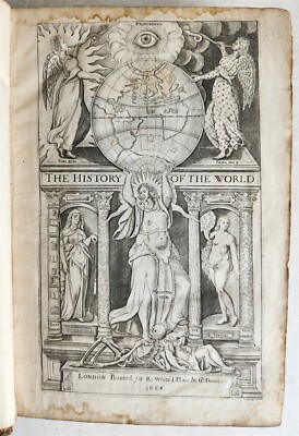 1666 HISTORY OF THE WORLD by WALTER RALEIGH antique ILLUSTRATED FOLIO w/ 8 MAPS-image
