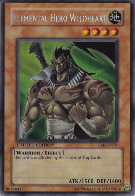 YU-GI-OH! TCG - Elemental Hero Wildheart Ultra Rare Card GSE-EN001 (Konami)-image
