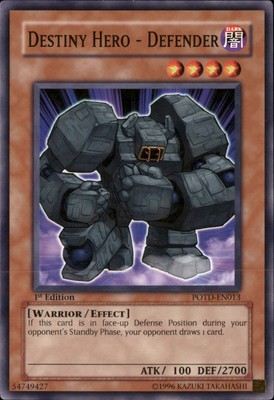 1st Ed Destiny HERO - Defender POTD-EN013 Yugioh-image
