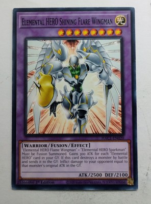 Yugioh Elemental HERO Shining Flare Wingman HAC1-EN020 Common 1st Edition-image