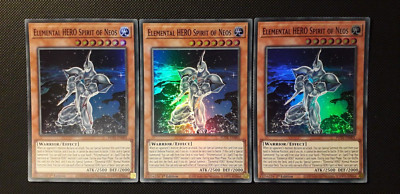 Yu-Gi-Oh! 3x Elemental HERO Spirit of Neos, POTO-EN001, SR, 1. Ed., EX-image