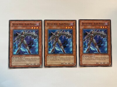 3X Destiny Hero - Blade Master POTD-EN015 3 x3 Yugioh Yu Gi Oh! Playset -image