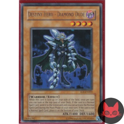 Yugioh Destiny HERO - Diamond Dude EOJ-EN003 Rare NM-image