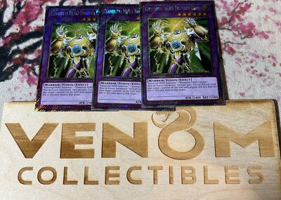 3x (M/NM) Elemental HERO Thunder Giant RA03-EN153 Platinum Rare 1st Ed. YuGiOh -image