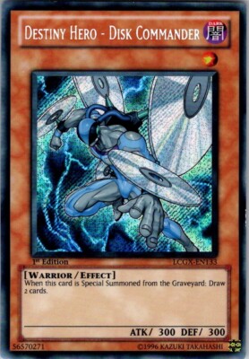 Destiny HERO - Disk Commander LCGX-EN133 Secret Rare 1st Edition-image