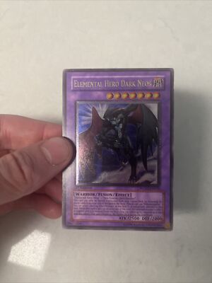 YUGIOH Elemental Hero Dark Neos POTD-EN033 1st Edition Ultimate Rare LP-image