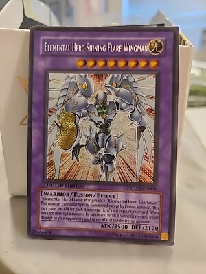 Yugioh Elemental Hero Shining Flare Wingman CT03-EN004 Secret Rare HP Card-image