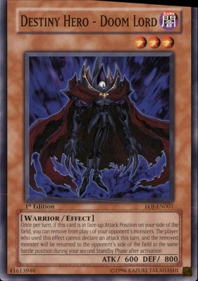 1st Ed Destiny HERO - Doom Lord EOJ-EN001 Yugioh-image