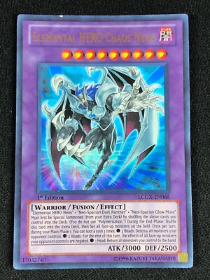 YUGIOH ELEMENTAL HERO CHAOS NEOS LCGX-EN065 1ST ULTRA LIGHT PLAY-image