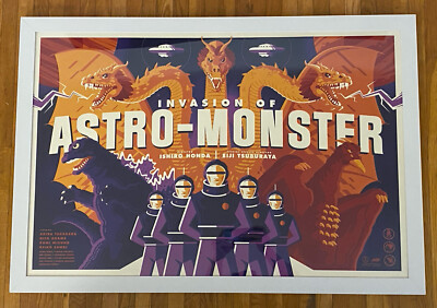 Mondo Godzilla Invasion of Astro-Monster Poster By Tom Whalen  153 Of 275 MINT-image