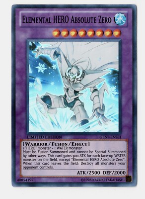 *** ELEMENTAL HERO ABSOLUTE ZERO *** (LP) SUPER RARE GENF-ENSE1 YUGIOH!-image