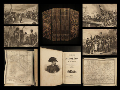 1838 Napoleon Bonaparte History by Jacques Norvins French Revolution WAR MAPS 4v-image