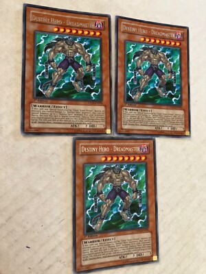 3 destiny hero-dreadmaster 1st edition rare yu-gi-oh gaming cards Cscan-image