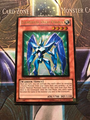 *** ELEMENTAL HERO PRISMA *** GOLD RARE (LP) GLD3-EN014 YUGIOH!-image