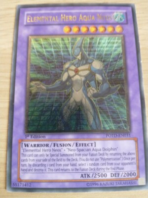 Yugioh - Elemental Hero Aqua Neos - POTD-EN031 - 1st Edition - Ultimate Rare NM-image