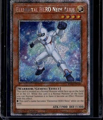 Yu-Gi-Oh! Elemental HERO Neos Alius RA03-EN184 Platinum Secret Rare NM-image