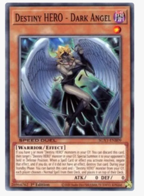 x3 Destiny HERO - Dark Angel SGX1-ENB09 Common Yugioh -image