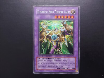 Yugioh - Elemental Hero Thunder Giant EHC2-EN004 Secret Rare Promo-image