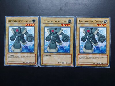 Yugioh - Elemental Hero Clayman TLM-EN003 Common Playset x3-image