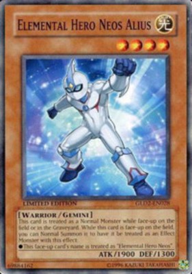1 x Elemental Hero Neos Alius - GLD2-EN028 - Common - Limited Edition Near Mint,-image