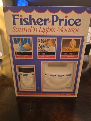 Vintage Fisher Price Sound 'n Lights Baby Monitor Old Stock 1992 Nursery WORKS-image