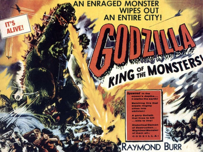 Wall Art Print Godzilla, King of the Monsters, UK Movie Poster, 1956, 16
