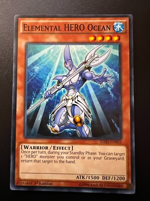 Elemental HERO Ocean SDHS-EN002 Common 1st Edition Near Mint Yugioh-image