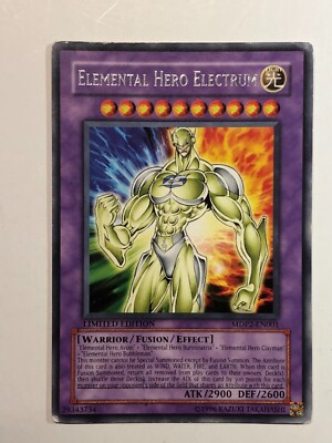 Yugioh Card **Elemental Hero Electrum** Limited - MDP2-EN001 - LP - Rare - Scans-image