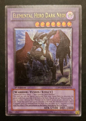 Elemental Hero Dark Neos - POTD EN033 - Ultimate Rare - 1st Edition - YuGiOh-image