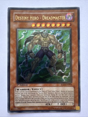 Yu-Gi-Oh TCG Destiny Hero - Dreadmaster EOJ-EN004 1st Edition Ultimate Rare-image