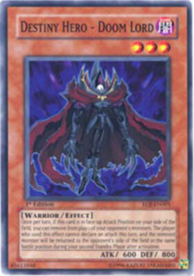 Destiny Hero - Doom Lord - EOJ-EN001 - Common - 1st Edition x1 - Lightly Played-image