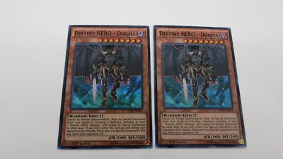 2x DESTINY HERO - DOGMA MONSTER 1ST ED  DESO-EN011  SUPER YUGIOH  NM  UNPLAYED-image