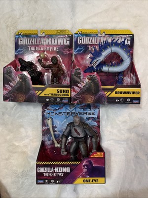 Godzilla X Kong New Empire SUKO WITH TITANUS DOUG Drownviper & One-Eye Lot Of 3-image