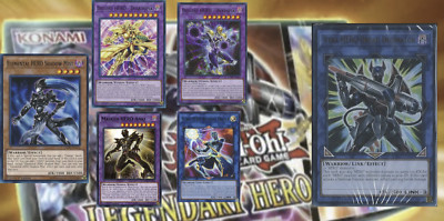 YuGiOh SEALED 50 Card Hero Deck Elemental HERO Shadow Mist, Wonder Driver, Anki-image